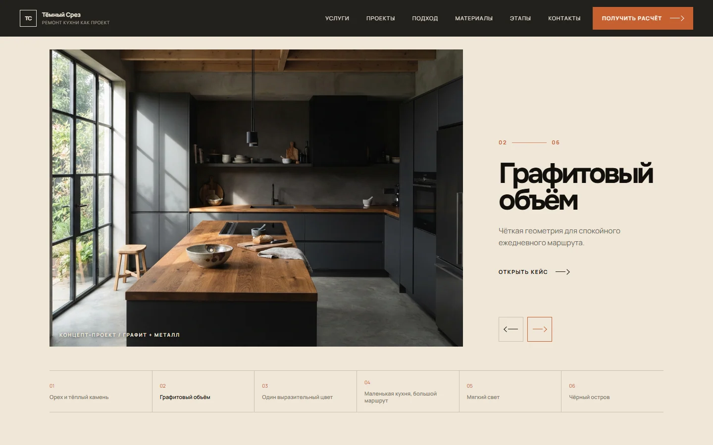 Карусель демонстрационных проектов.